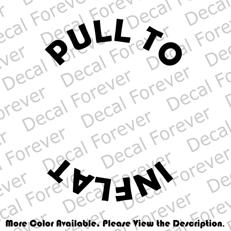 Round PULL TO INFLATE Tow Hook Car Window Vinyl Decal Fits Mini Cooper RC036 Foto 1 de 4