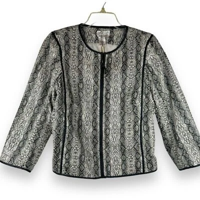 Chaqueta de piel de serpiente sintética MSSP para mujer talla mediana glamour antiguo indie vanguardista declaración NUEVA Foto 1 de 4