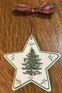 Spode Porzellan Weihnachtsstern Ornament mit Bandaufhänger 4"" - Bild 1 von 8