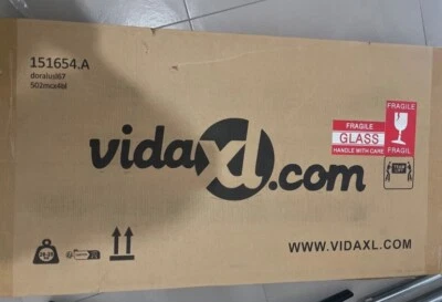 Porta Scorrevole in Alluminio e Vetro ESG 76x205 cm Nera , ancora imballata. - Immagine 1 di 4