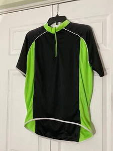 Profile Performance Cycling Jersey Black/Green Size Small. - Picture 1 of 3