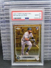 2022 Topps Gilded Collection Bryan De La Cruz Rookie RC #23/99 PSA 10 Marlins