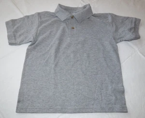 Gildan Activewear Ultra Blend Youth S boys short sleeve Polo shirt Grey Hthr NOS - Picture 1 of 3