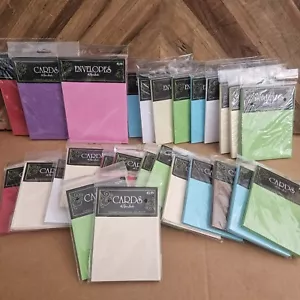 Tarjetas tarjetas tarjetas de felicitación en blanco y sobres, hágalo usted mismo, paquetes de 35 piezas PACK ARCO IRIS - Imagen 1 de 15