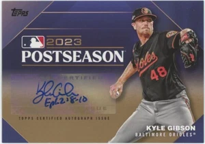 2024 Topps Series 1 Kyle Gibson Postseason Performance Auto Gold SP #16/25 - Picture 1 of 2