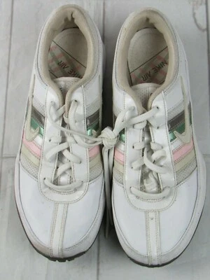 耐克女式 Air Brassie 高尔夫鞋白色/粉色低帮 8 码 — 第 1/4 张图片