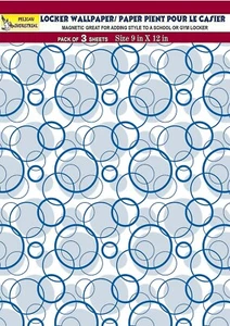 Magnetic Locker Wallpaper Made in USA - Pack of 3 Sheets - vr01 - Picture 1 of 1