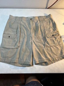 Eddie Bauer Vintage Cargo WORK Shorts Khaki Tan Men Size 42 Tall Please See Pics - Picture 1 of 10