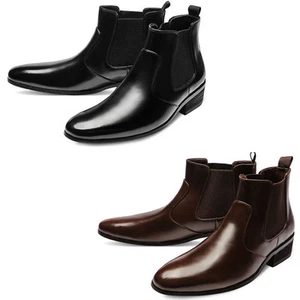 Mooda Mens Genuine Leather Chelsea Boots Formal Ankle Boots Dress Shoes MOOI - Picture 1 of 9