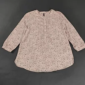 NYDJ Top Women's Multicolor Size M Pleated 3/4 Sleeves Blouse - Picture 1 of 15