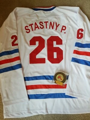 Peter Stastny Jersey And Autographed Puck Bundle! - Image 1 of 4