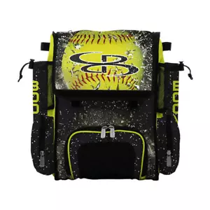 Boombah Kids Superpack Mini Softball Backpack - Youth Bat Bag/Pack - Highlight - Picture 1 of 10