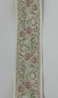 Vintage Trim White Gold Floral Flowers 1 1/8" X 6 Yards Crafts Sewing Notions