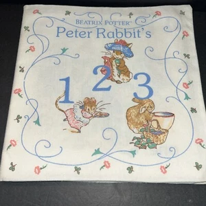 Vintage 1995 Beatrix Potter Peter Rabbit’s 123 Soft Book Fabric Panel Completed - Picture 1 of 9