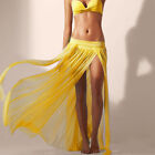 Women Beach Wear Sarong Wrap Split Cover Up Summer Chiffon Long Maxi Skrit Dress