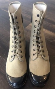 Mil-Tec Boots Olive/Khaki Combat Ranger Herren Vintage French Canvas Lug EU42 US 9 - Bild 1 von 11