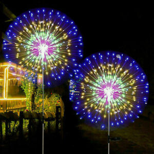 150 LED Solar Firework Light Waterproof Outdoor Path Lawn Garden Decor Lamp lots