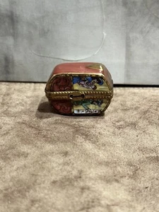 Limoges Francia Peint a La Main *Raro* Pastillero Baratija Coleccionable - Imagen 1 de 9