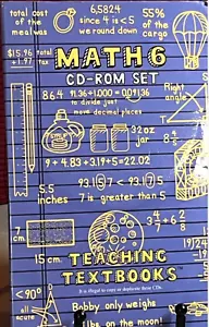 Teaching Textbooks Math 6 - Cd Rom Set (4 Disc Set) - Picture 1 of 3
