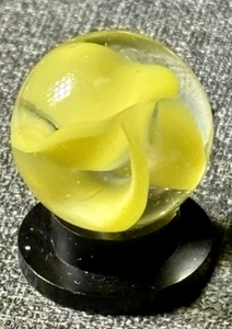 VTG Vitro 4 Vein Saffron Cat's Eye Marble .61”UV Reactive Cadmium - Picture 1 of 9