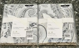 NEW Pottery Barn Florrie Paisley Sham for Duvet, King, Charcoal Multi, Set/2 - Picture 1 of 1