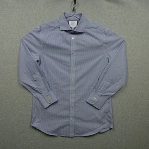 Charles Tyrwhitt Shirt Mens 15.5 32 Slim Fit Blue Striped Long Sleeve Office - Picture 1 of 8