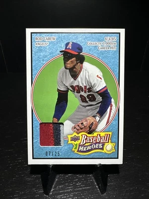 Upper Deck Baseball Heroes 2008 - Rod Carew #103 parche azul claro/25 Foto 1 de 2