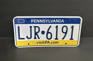 Pennsylvania License Plate — LJR - 6191 VISIT PA.COM — Excellent Condition !! - Picture 1 of 21