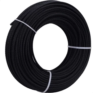 Black Stainless Steel Wire Rope Cable, for 3/16 Cable Railing Hardware Kit, 7... - Picture 1 of 5