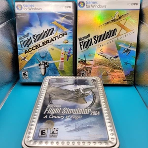 Lote de juegos de PC Microsoft Flight Simulator 2004 y X Acceleration Deluxe Bundle - Imagen 1 de 24
