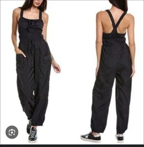 Free People Tropic Sport tutina pezzo unico pagliaccetto donna S/P nero movimento FP - Foto 1 di 7