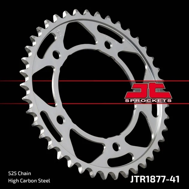 JT Rear Sprocket Steel 525 41T #JTR1877.41 fits Yamaha YZF-R1/YZF-R1M 2015-2019 - Image 1 of 1