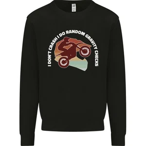 Funny Motocross Scrambling Dirt Bike Motorbike Kids Sweatshirt Jumper - Picture 1 of 23