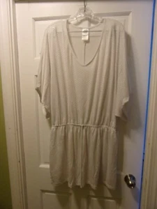 Traje de Baño Catalina Blanco Talla XL 16/18 Vestido Cubierta Cintura Elástica - Imagen 1 de 2