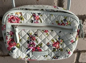 Vera Bradley Light Blue Water Bouquet Pattern Small Crossbody EXCELLENT! - Picture 1 of 4