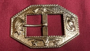 Vintage Cap Gun Original Leather Holster Belt Buckle Parts Western 50s 60s - Picture 1 of 8