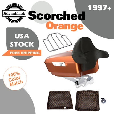 Paquete Scorched OrangeKing Tour Pack para Harley Street Road Electra Glide 97+ Foto 1 de 4