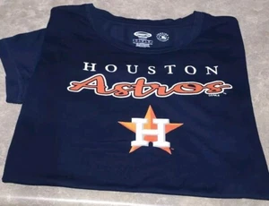 New! MLB HOUSTON ASTROS-Navy Blue, Womens SS, Logo Print Athletic T.Shirt -(L) - Picture 1 of 3
