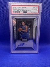 2018-19 Panini Prizm Jalen Brunson Fast Break RC Auto PSA 10 Mavericks Knicks
