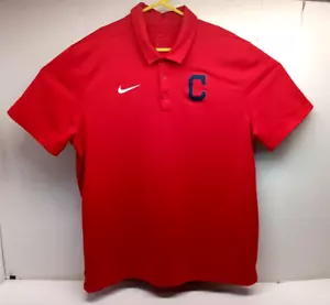Nike Cleveland Guardians Indians Dri-Fit Short Sleeve Polo Shirt Men’s SZ XL VGC - Picture 1 of 4