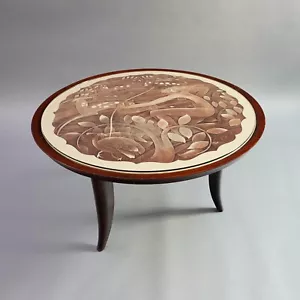 Tavolino Art Deco Jagdgöttin Diana Rotondo Jallot Louis Marx René Drouet 3.AK - Foto 1 di 14
