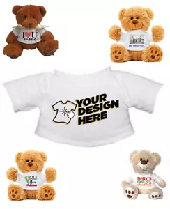 Personalised teddy bear t-shirt Any photo/logo/text, Any occasion gift - Picture 1 of 1
