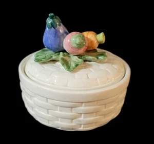 Fitz And Floyd Kitchen Harvest Covered Dish With Vegtables Ceramic - Picture 1 of 7