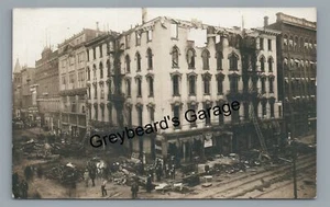 RPPC Firefighting Fire Ruins Ft FORT WAYNE IN Indiana 1908 Real Photo Postcard 3 - Picture 1 of 2