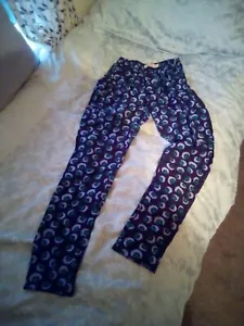 STELLA McCARTNEY silk trousers navy cute size 36 (stretched to 36') - Picture 1 of 9