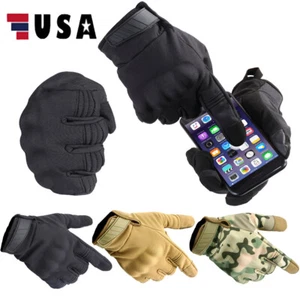 Guantes tácticos de dedo completo para hombres Guantes militares con pantalla táctil para bicicleta de caza - Imagen 1 de 30