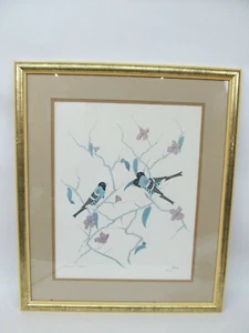 Moran Art Swallow Tanagers – Audubon Birds Nature Signed Lithograph - Picture 1 of 6