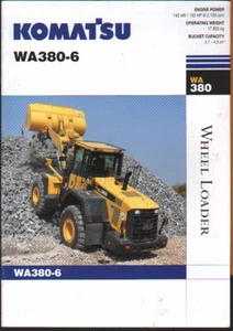 Folleto de pala cargadora de tractor de ruedas Komatsu ""WA380-6 - Imagen 1 de 1