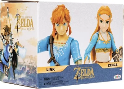 JAKKS PACIFIC The Legend of Zelda Action Figure 2-Pack Princess Zelda, Link 10 cm ⭐NEW BOXED⭐