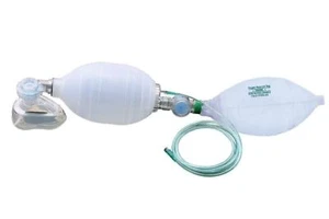 Ambu Bag Adult Silicon Manual Resuscitator Oxygen Tube Mask-CPR First Aid kit - Picture 1 of 5